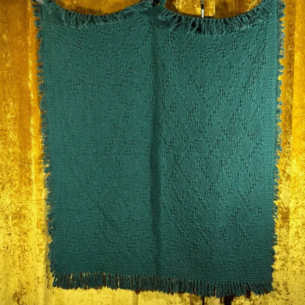 Dark Green Cottagecore Style Throw Blanket 42